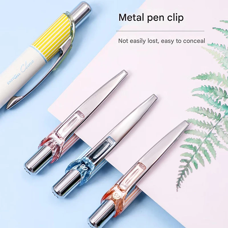 Oryginalny długopis żelowy Pentel lub zestaw wkładów BLN75L Energel Clena Striped Vintage Body 0.3/0.4/0.5mm, szybkoschnący tusz, przybory do pisania. — zdjęcie produktu 6