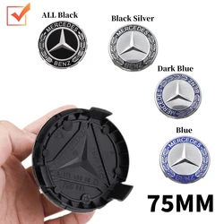 4Pcs ABS 75mm Car Rims Hubcaps Wheel Center Caps For Mercedes Benz AMG C E S GLE CLC Class W204 W221 W205 W176 W177 Accessories