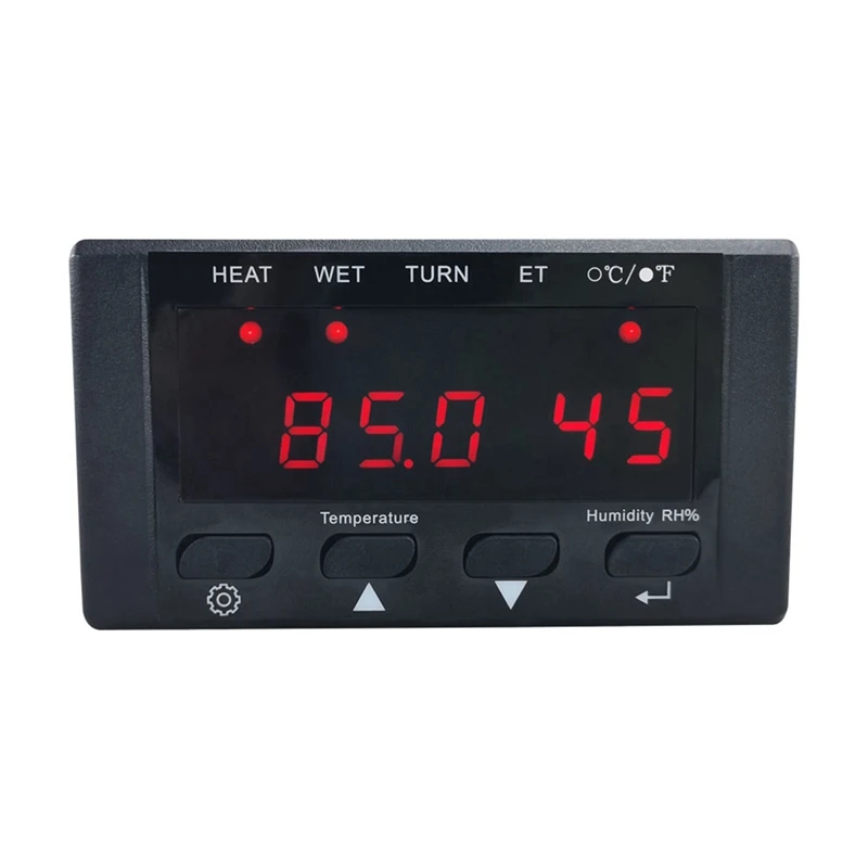 HT-10 Incubator Thermostat Temperature Humidity Control With Humidification And Heating Indicator 110-220V Black Spare Parts