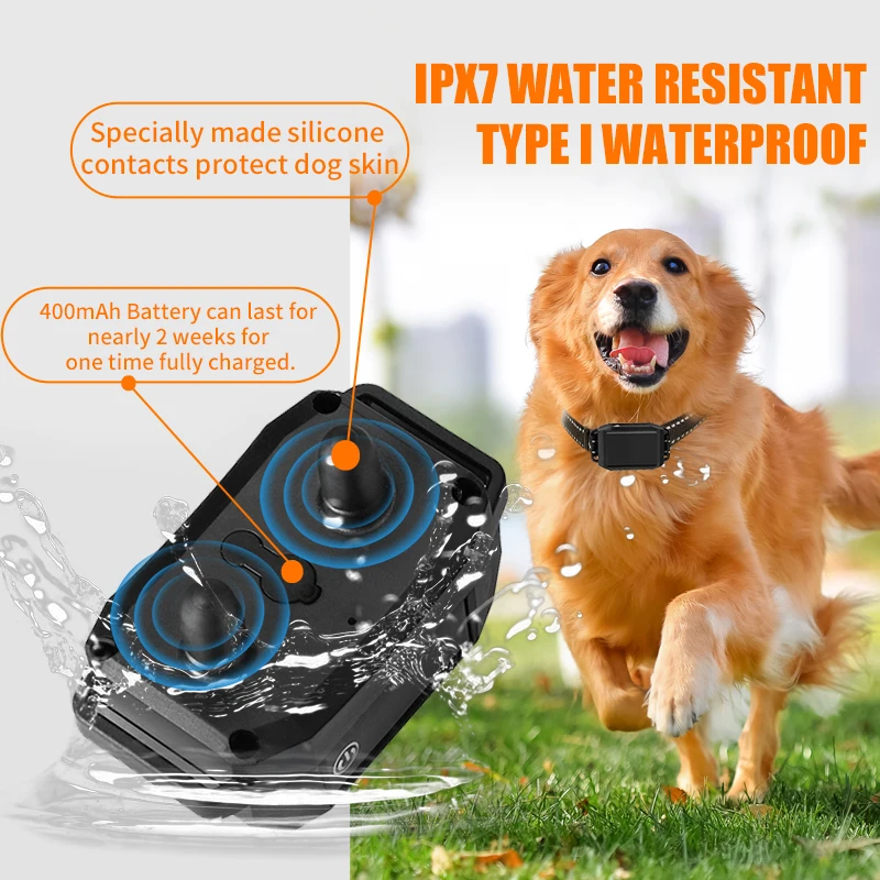 800m Electric Dog Training Collar Waterproof Pet Remote Control Rechargeable training dog collar with Sound Vibration Shock