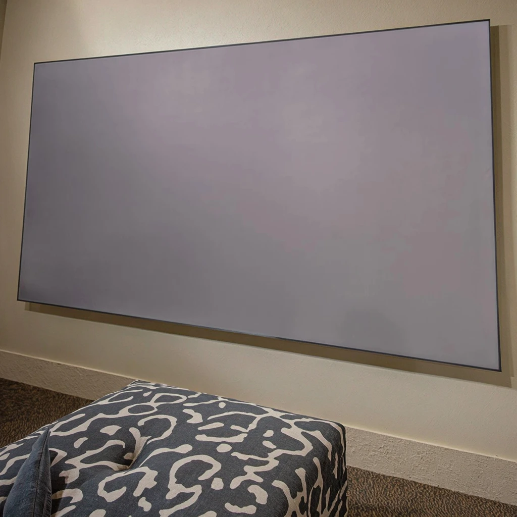 

Cinema Ultra Thin Fixed Frame Fresnel Projector Screen 3D Projection Screen Best For Home Theater 100 Inch 16:9 PVC Future 10mm