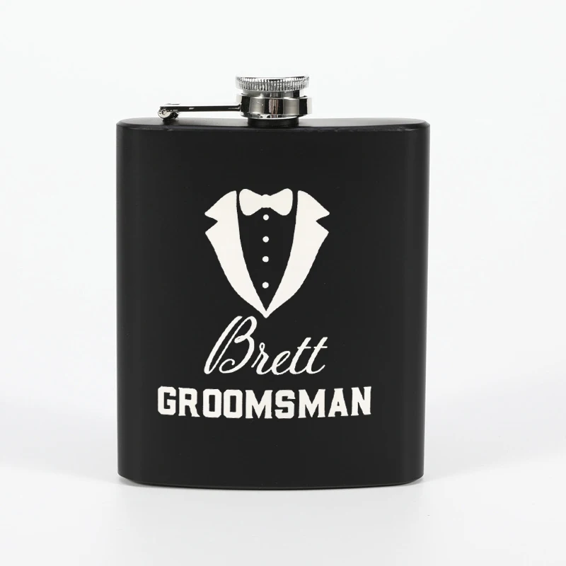 Groomsman Flasks Groomsman Gift Best Man Hip Flask Flask for Groomsmen Engraved Wedding Flask Groomsmen Gifts