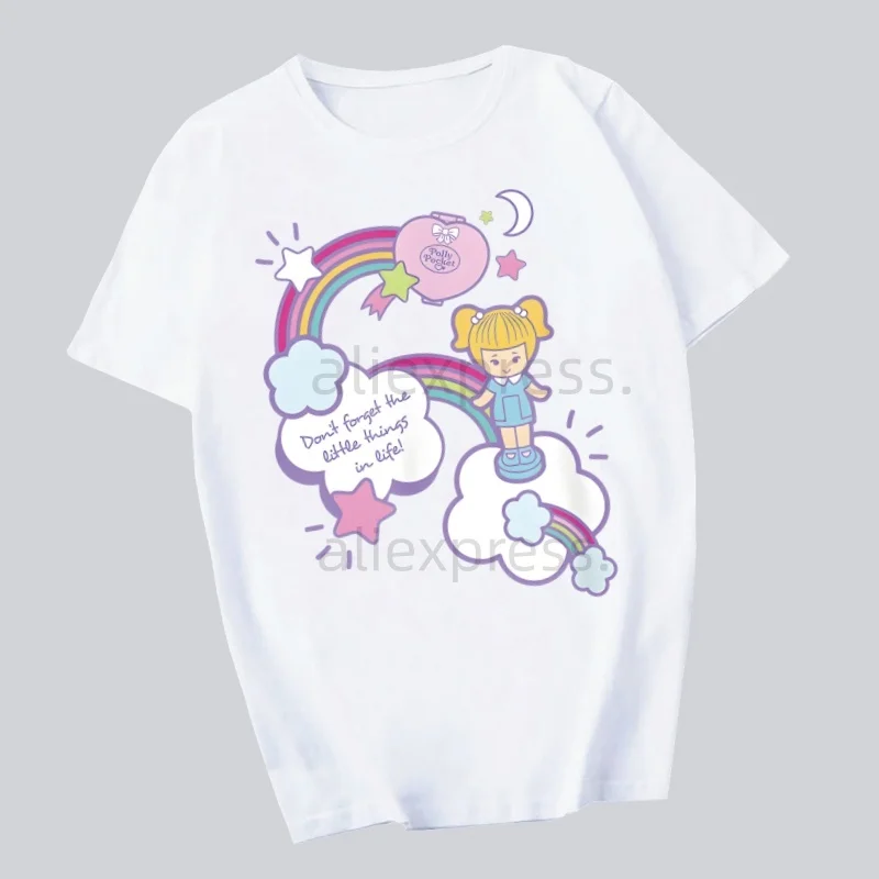

Polly Pocket Funny T Shirt Men New Casual Short Sleeve Tshirt Homme Manga Unisex T-shirt Tees