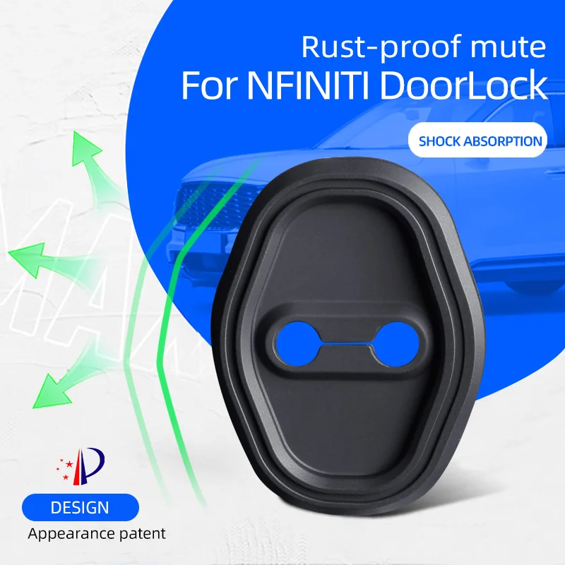 Silica Gel Door lock Case Car Door Lock Door Check Arm Protector Cover For NFINITI OX60