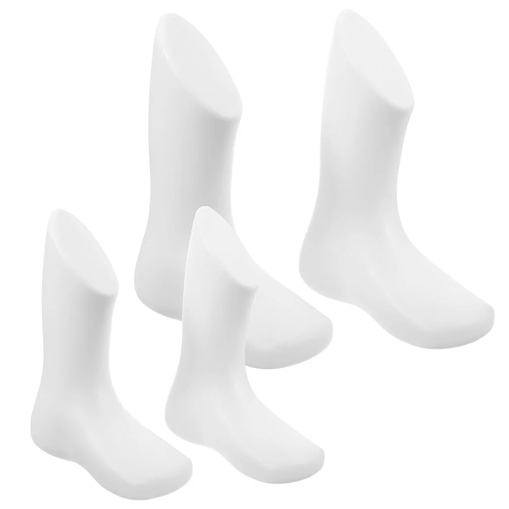 4 Pcs Human Body Baby Foot Mold Child Mannequin Feet Plastic Sock Display Shoes Model