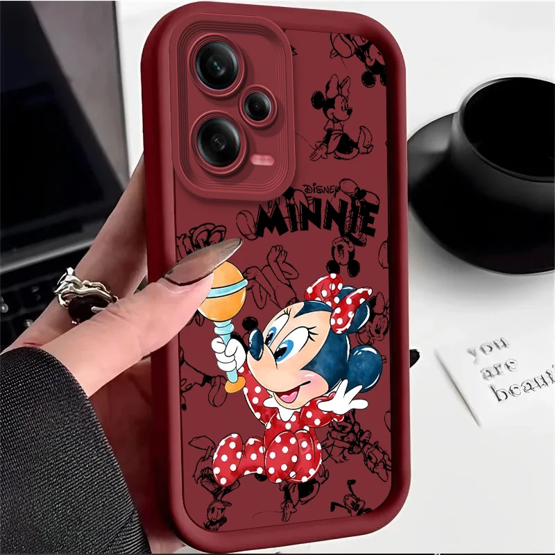 Minnie Disney Baby Mouse For Redmi Note 13 12 11T 11S 11E 10S 10T 9 8 7 Pro Plus Lite  Eye Ladder Phone Case