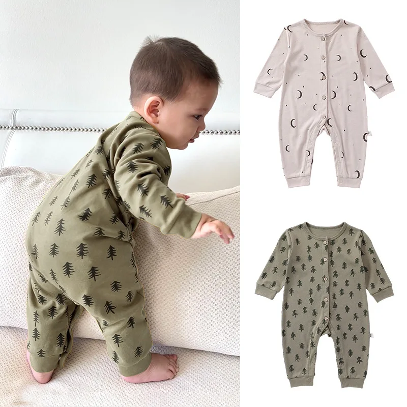 

Jenny&Dave Baby clothes, spring men's and women's treasures, climbing clothes, single breasted jumpsuit, baby jumpsuit, autumn c