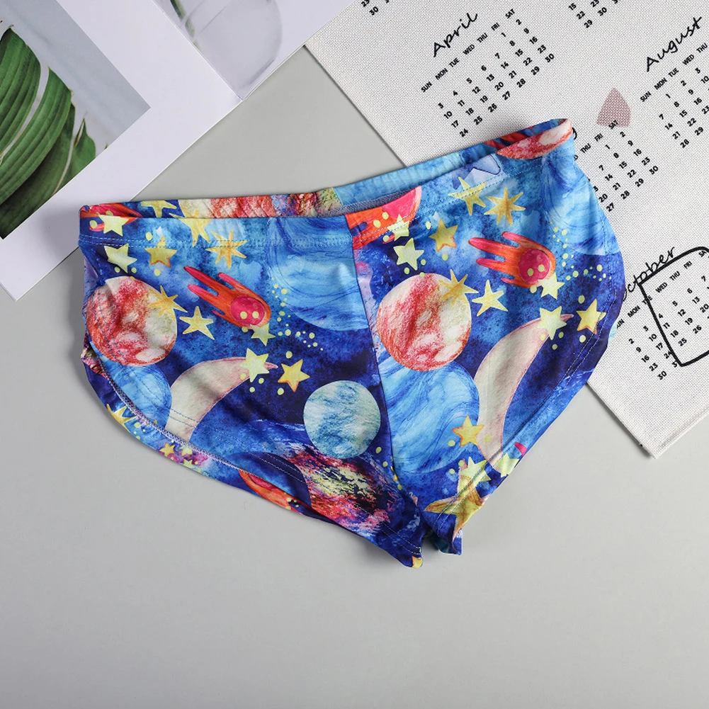 Comfortable Briefs Breathable Briefs Home Relaxation A B Breathable Printing Shorts Classic Style Print Pattern