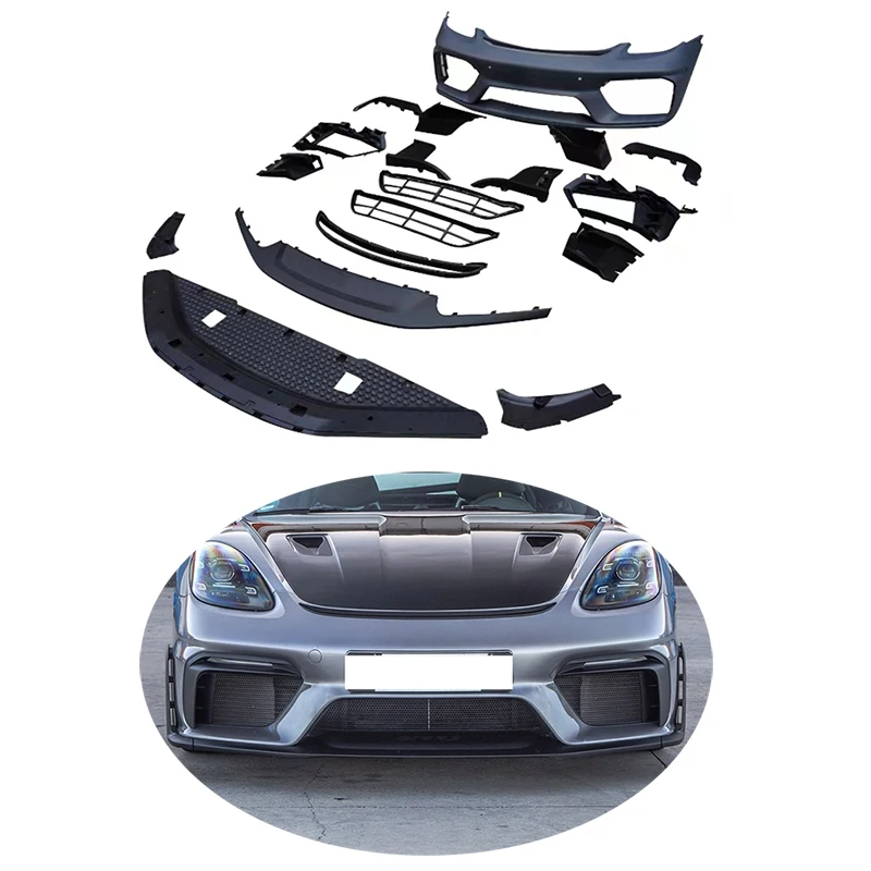 High Quality Car Body Kit 718 Upgrade To GT4 Faceklift Front Bumper for Porsche 718 GT4 2016+