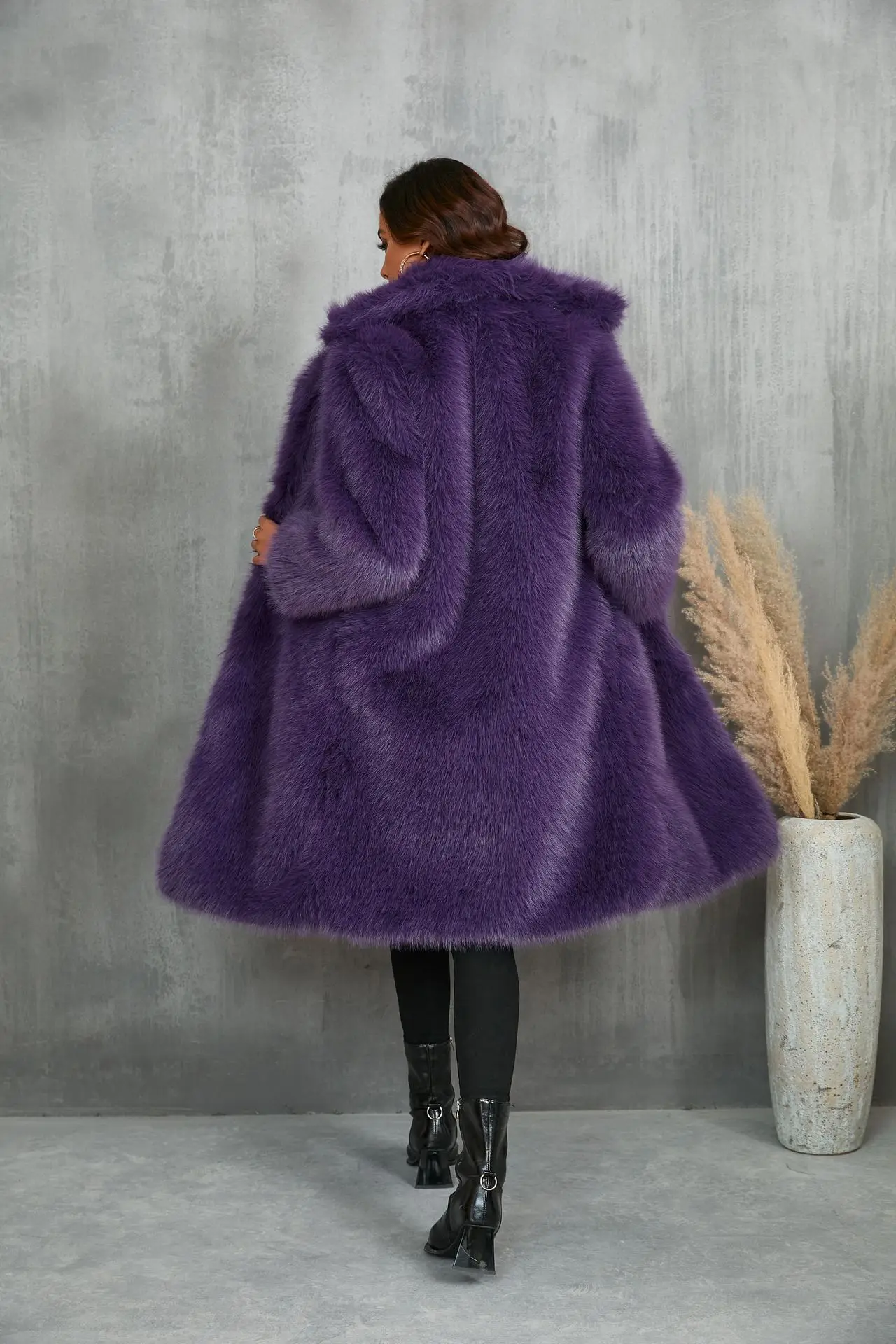 Fur & Faux Fur Coat Lapel Imitation Of Fox Fur Coat 2025 New Winter Women Fur Coat Fashion Temperament Warm Women Fur Coat H217