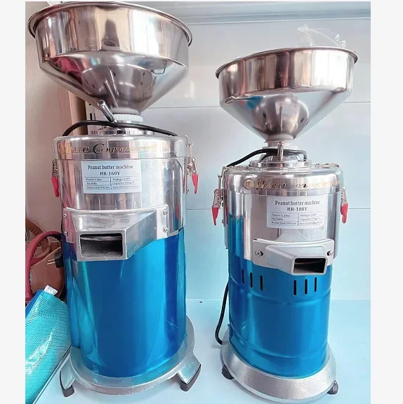 

HR-100Y 15kg/h 1100W Commercial Peanut butter maker Sesame Butter Milling machine