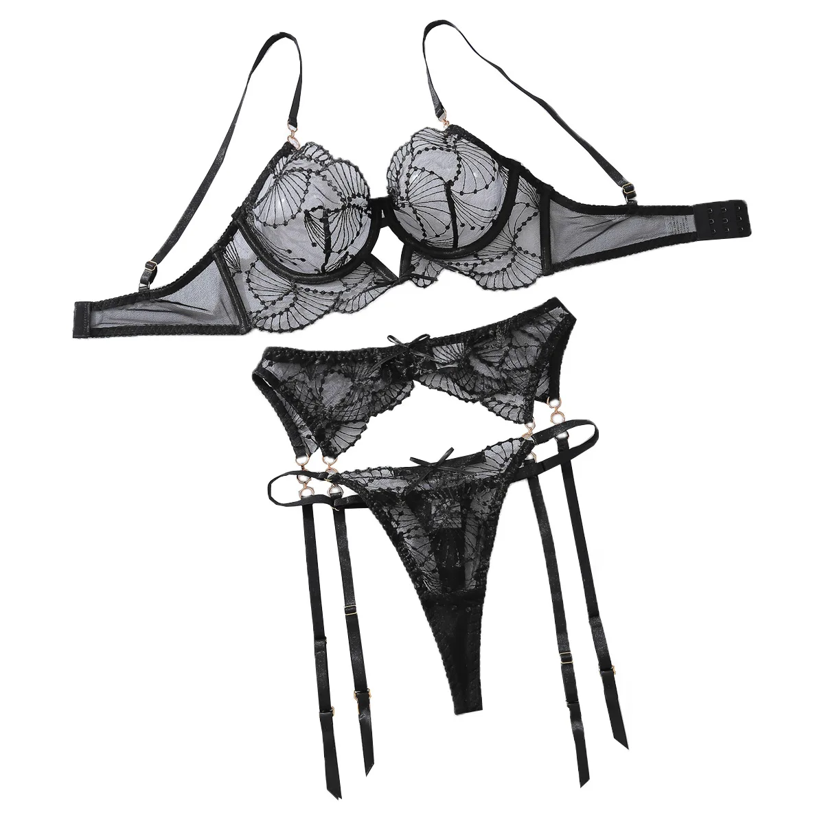 New perspective embroidered sexy bra set with sexy lace underwear lingerie sexy de femmes underwear women set