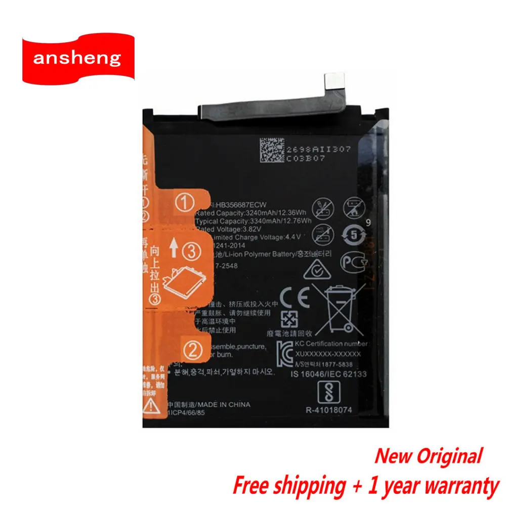 

Original HB356687ECW Battery For Huawei Nova 2 Plus/Nova 2i/Huawei G10/Mate 10 Lite/ Honor 7x/Honor 9i /Maimang 6/P30 Lite