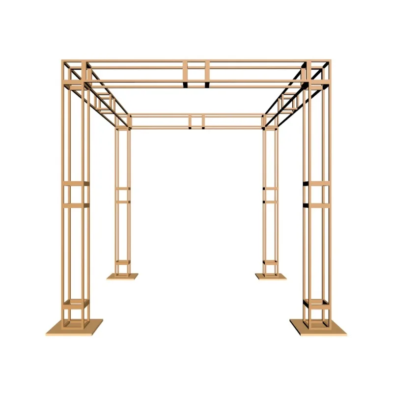 

Electroplated gold wrought iron frame cross-border foreign trade disassembly and assembly wedding arch