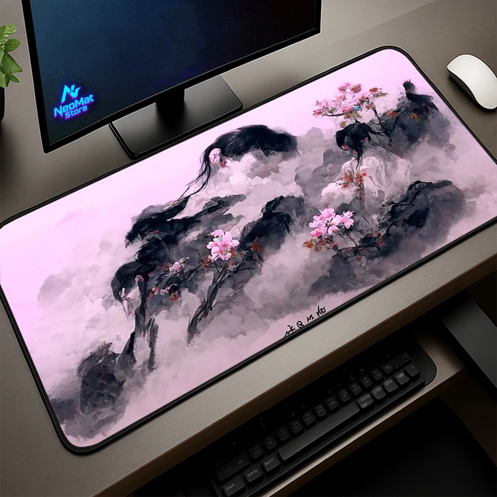 Japanese Cherry Blossom Gaming Mouse Pad XL