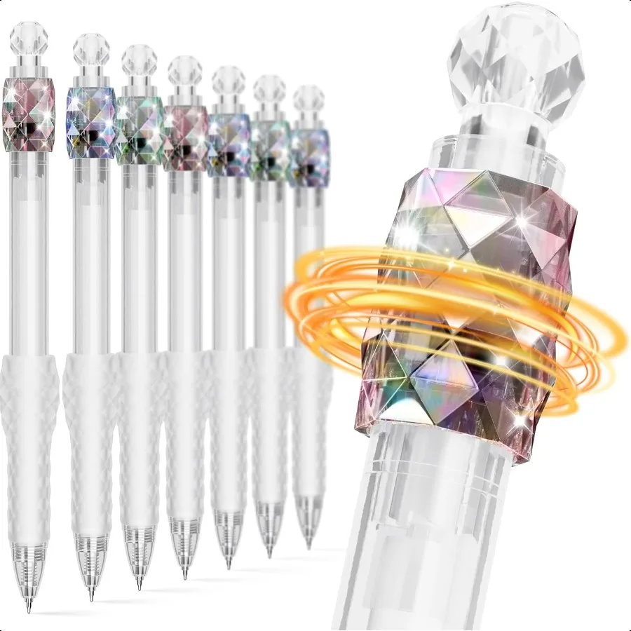

8 Pcs Gel Pens 0.5mm Fidget Pens Black Ink Fine Point Smooth Writing Soft Grip Quickdry Gel Pens for Journaling Cute School Off