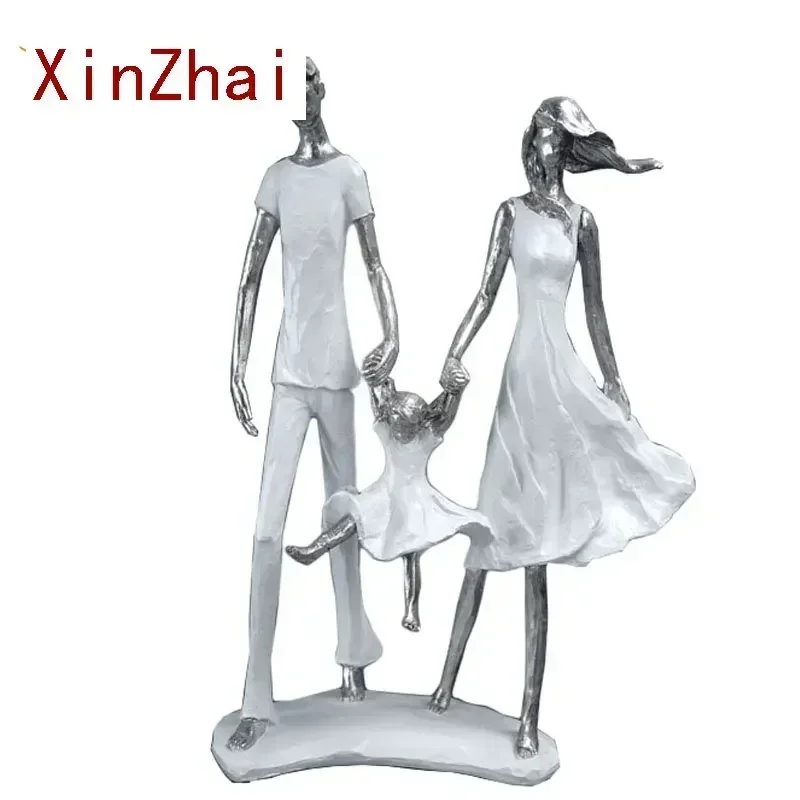 

Vilead 35cm Resin Family Sculpture Nordic Home Decor Figurines Living Room Bedroom Desktop Interior Decoration Statue Abstract