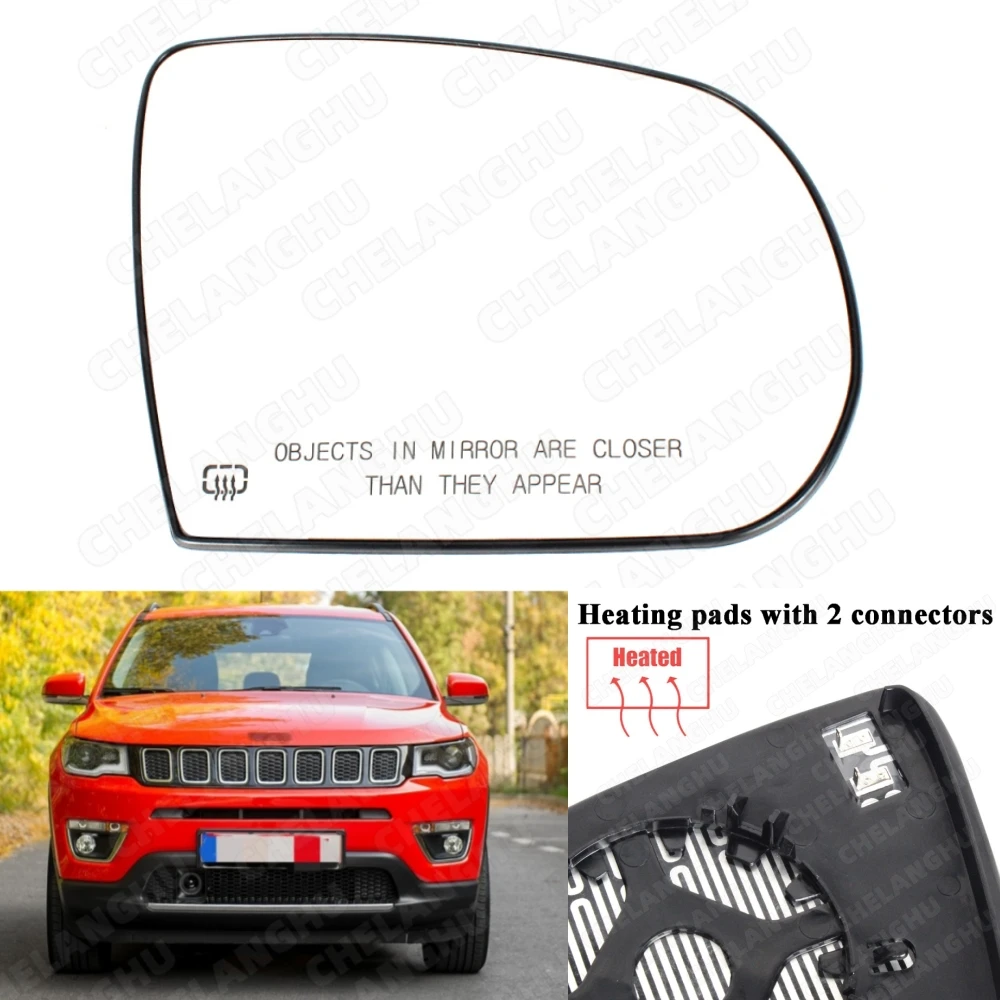 

1Pc Right Side Heated Mirror GLass For Jeep Compass 2017 2018 2019 2020 2021 US Version Car Accessory 68058796AA