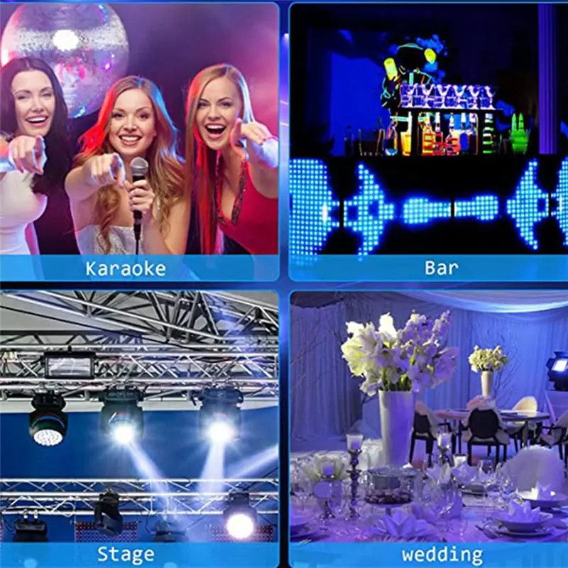 

Just- 4 Strobe Lights White 108 Bright LED Bulbs Party Lights for Party Room Stage Dance Birthday DJ Bar Show