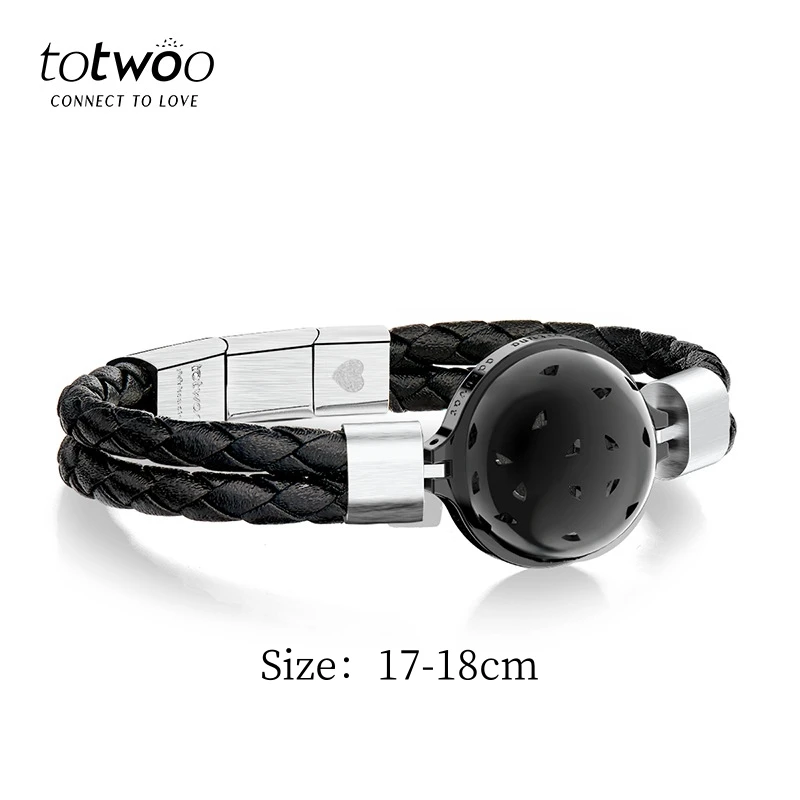 

TOTWOO Long Distance touch Light up&Vibrate Bracelets for Men,We Bold & We Bloom Smart Bracelets for Love Gift for lover