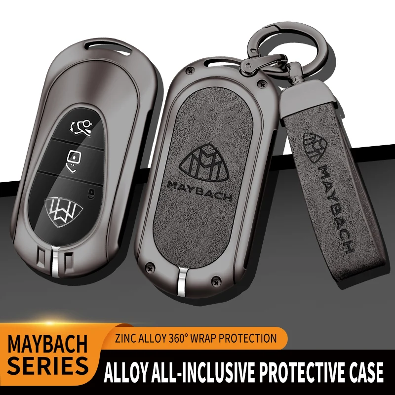 

Car TPU Zinc Alloy Key Case Bag Car Key Chain Metal Key Shell For Maybach W222 W223 S480 S580 S680 2021-2025 S400L S450L S500L