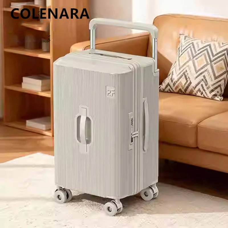 COLENARA Rolling Suitcase 20 Inch PC Boarding Box 22"24" Zipper Trolley Case 26"28" Large Capacity Password Box Travel Luggage