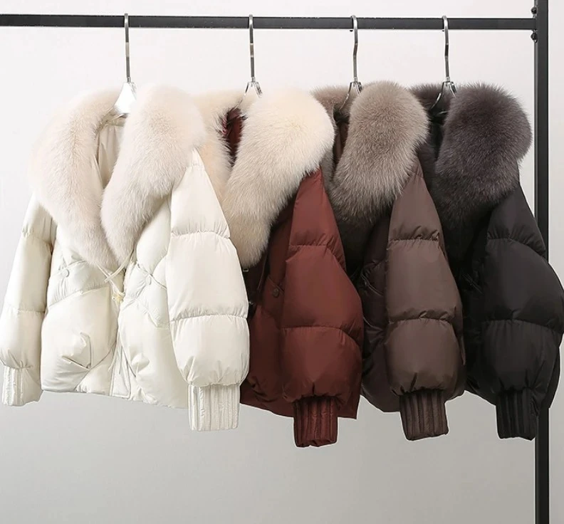 

Winter New Thicke Warm Parkas Removable Fur Collar Bread Coat Loose Chic Down Cotton Padded Casual Coat
