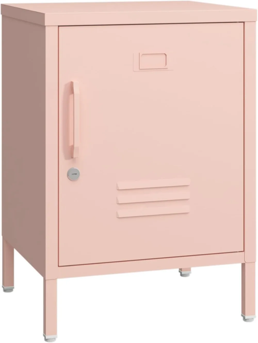 

Metal Nightstand Modern End Side Table Steel Bedside Storage Cabinet with Shelf Easy Assembly