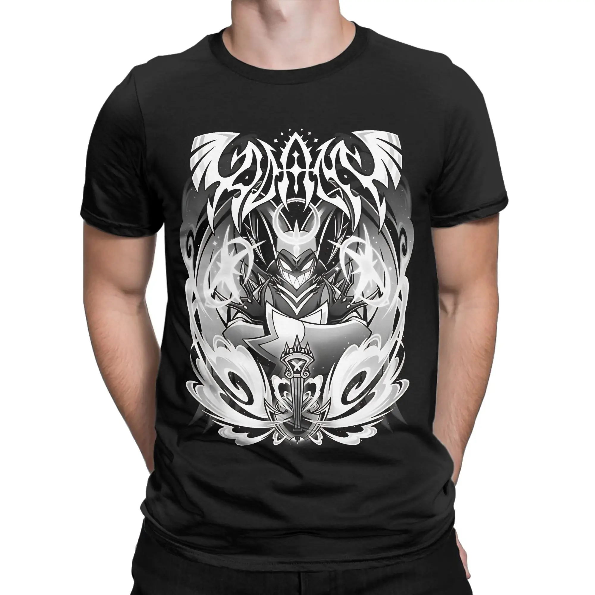 Men's T-Shirt Hazbined Hoteled Adam Metal Amazing Pure Cotton Tee Shirt Short Sleeve T Shirt Crew Neck Clothing Printed #2