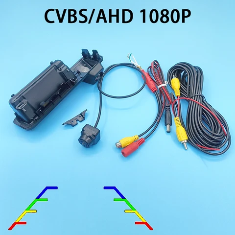 Камера заднего вида AHD 1080P 720P для BMW X1 F48, X3 F25, 3 серии F30, F80, F31, F34 2018-2021, встраиваемая в ручку багажника