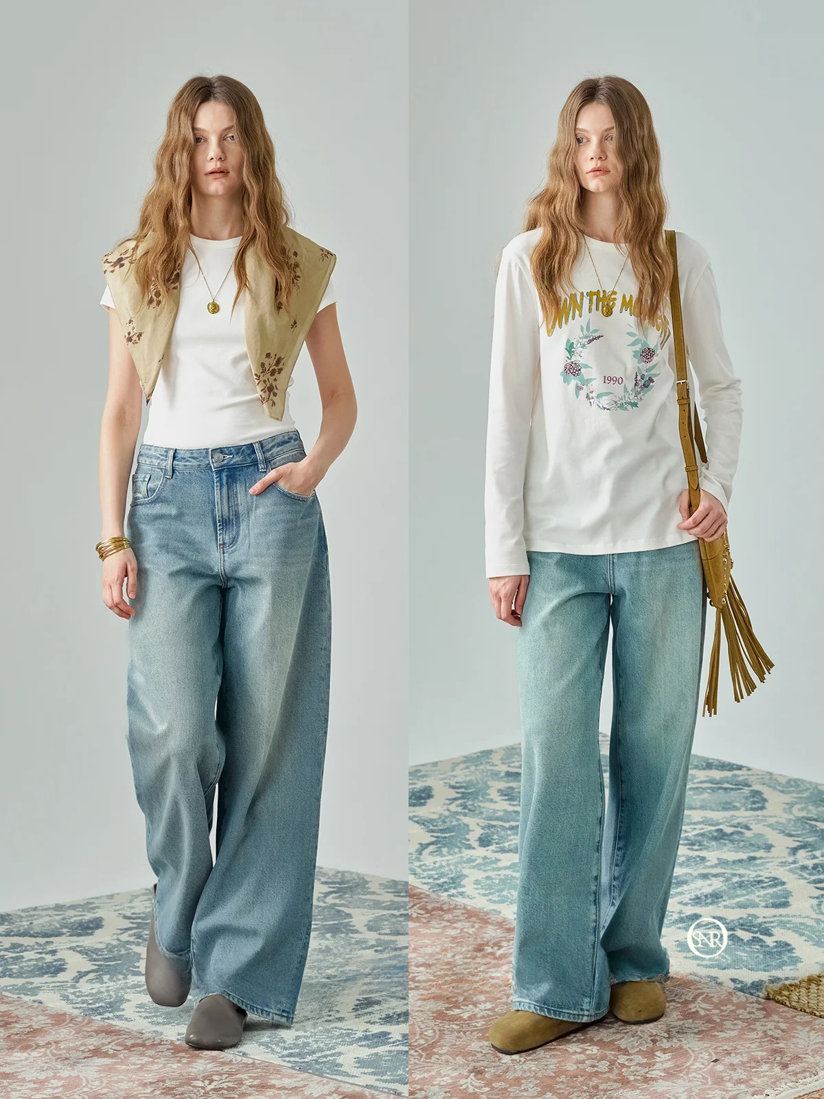 

Классические джинсовые джинсы с несколькими талией, прямые брюки, повседневные хлопковые джинсы с высокой талией для осеннего сезона, женские премиум-класса Faion