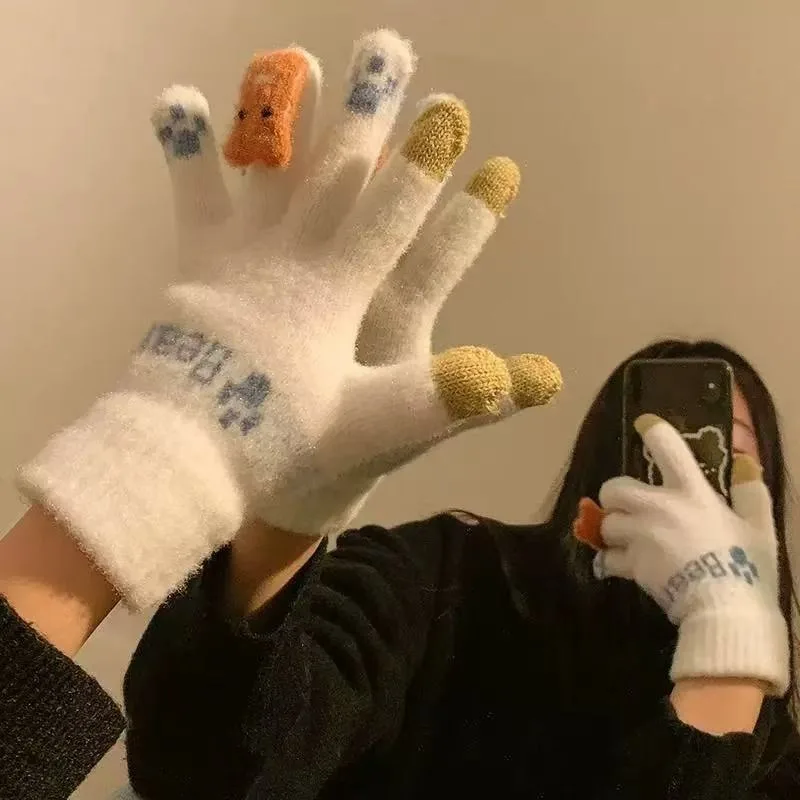 Warm Gloves for Autumn and Winter with Added Fleece and Thickening  As Well As Warm Gloves for Cycling Outdoors