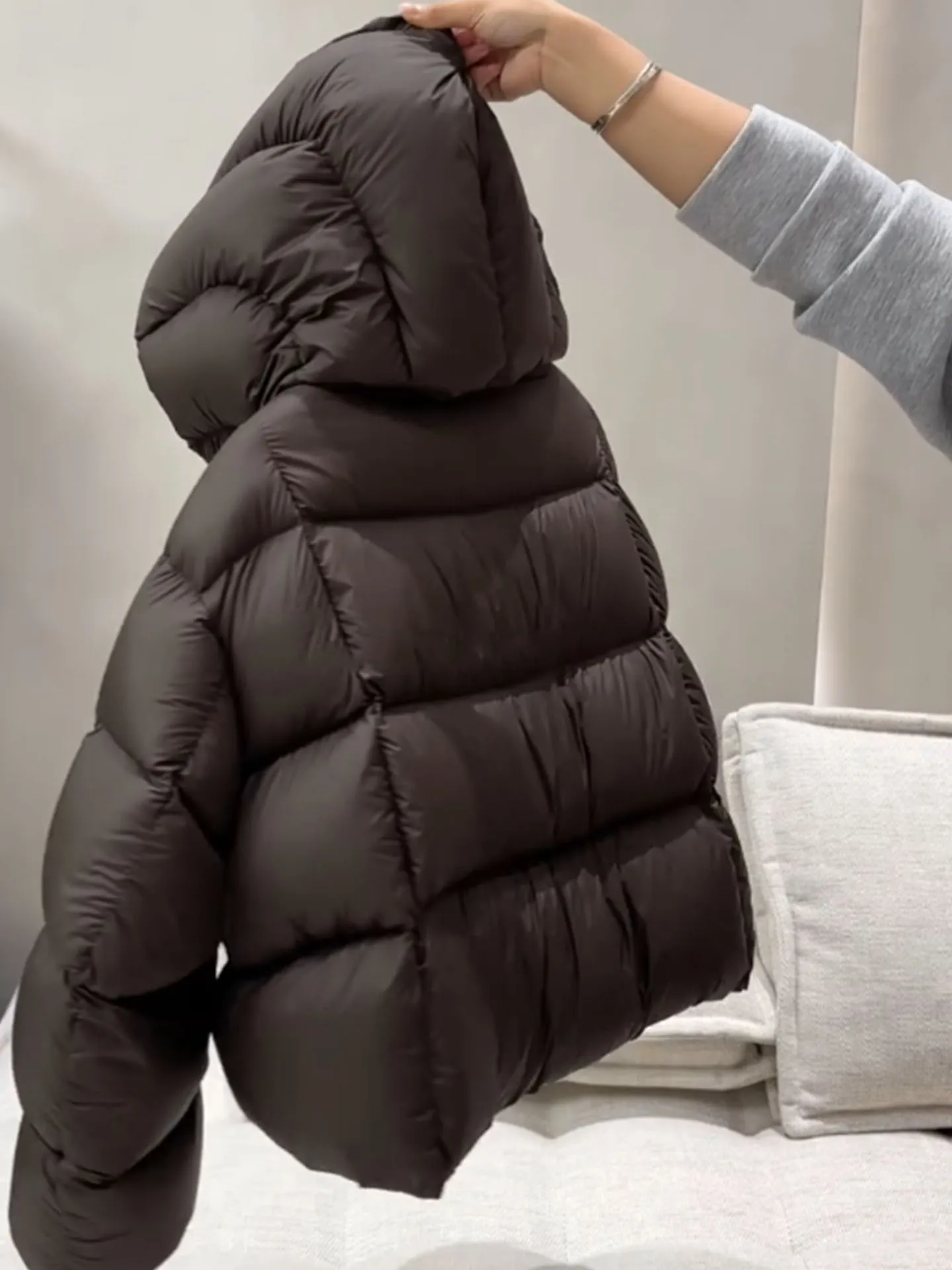 Coreano sle ort puffer jaet feminino bla casaco de pele do falso inverno thiened cintura alta longo sve fechamento com zíper calor