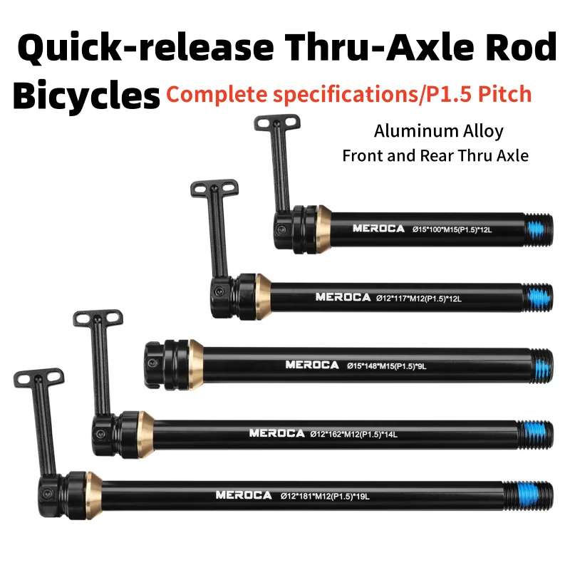 Quick-release Thru-axle Rod For Bicycles 12/15MM Ultralight Aluminum Alloy QR MTB Road Bike Hidden Thru Axle Rod Accessories