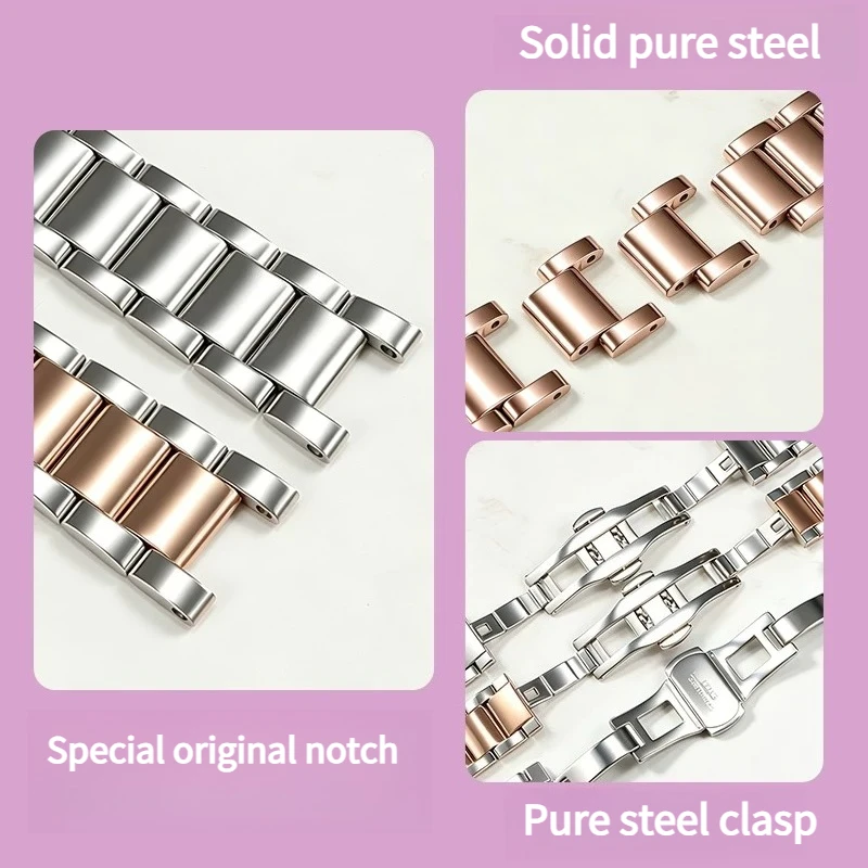 Notch watch strap steel women for original Beijing Inspiration StarMoon BL0200/5 OMEGA DE VILLE LADYMATIC 425 SOLLEN GNOTH 8115L