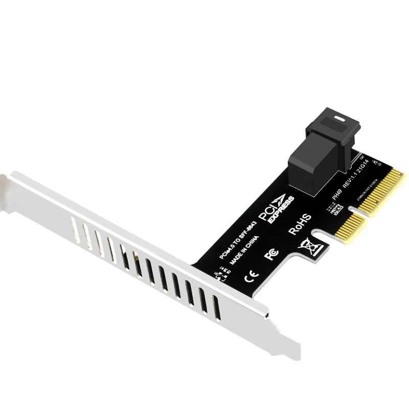 PCI E To SFF-8643 Adapter PCI-EX4/X8/X16 PCIE X4 To SFF8643 Expansion Card PCIE To U2 NVMe SSD Riser