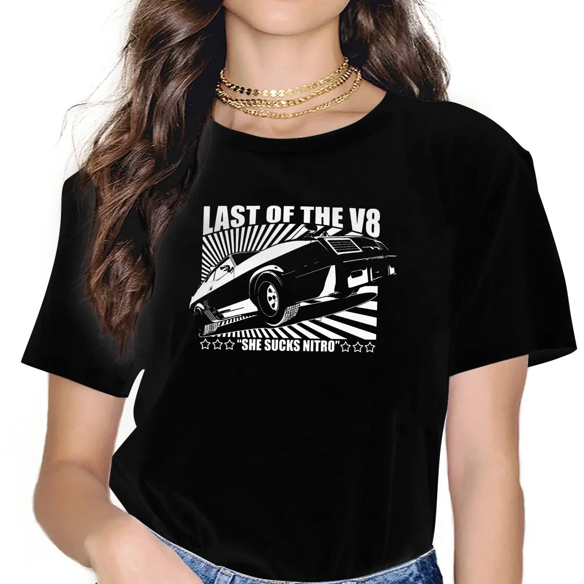 Inspired Last of the V8 Women Clothing Mad Max Rockatansky Benno Swaisey Film Graphic Female Tshirts Vintage Loose Tops Tee