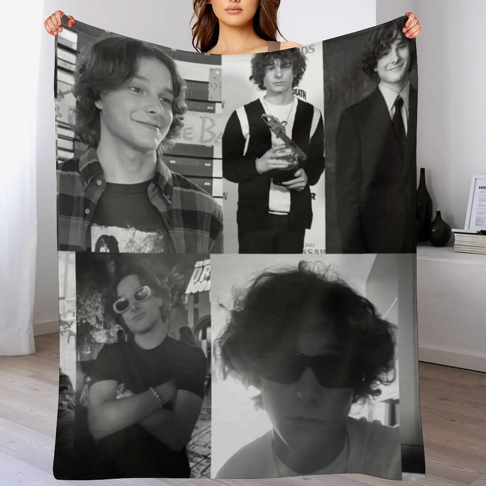 

Black And White Mason Thames Collage 3 Throw Blanket Summer Beddings Softest Fashion Sofas Heavy Blankets