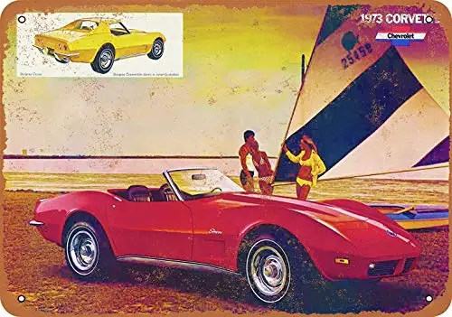 Fsdva Metal Sign - Corvette - Retro Wall Decor Home Decor