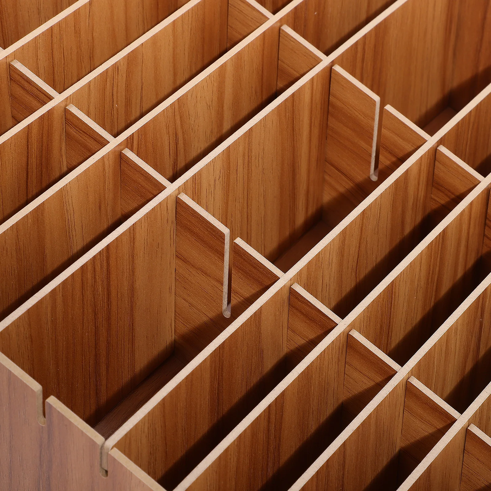 

Wooden Storage Box Multi-Grid Cell Phone Holder Desktop Organizer Case Table Compartment Management Box For Classroom