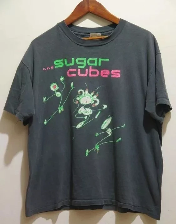 

Базовая черная хлопковая футболка Bjork The Sugar Cubes 90-х годов, все мужские и женские уличные костюмы