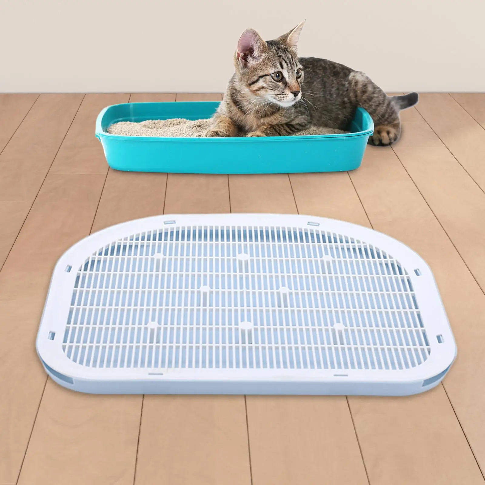 

Cat Litter Mat Washable Double Layer Reusable Scratch Resistant Large Anti Slip Trapping Litter Mat for Kitty Cats Kitten Indoor