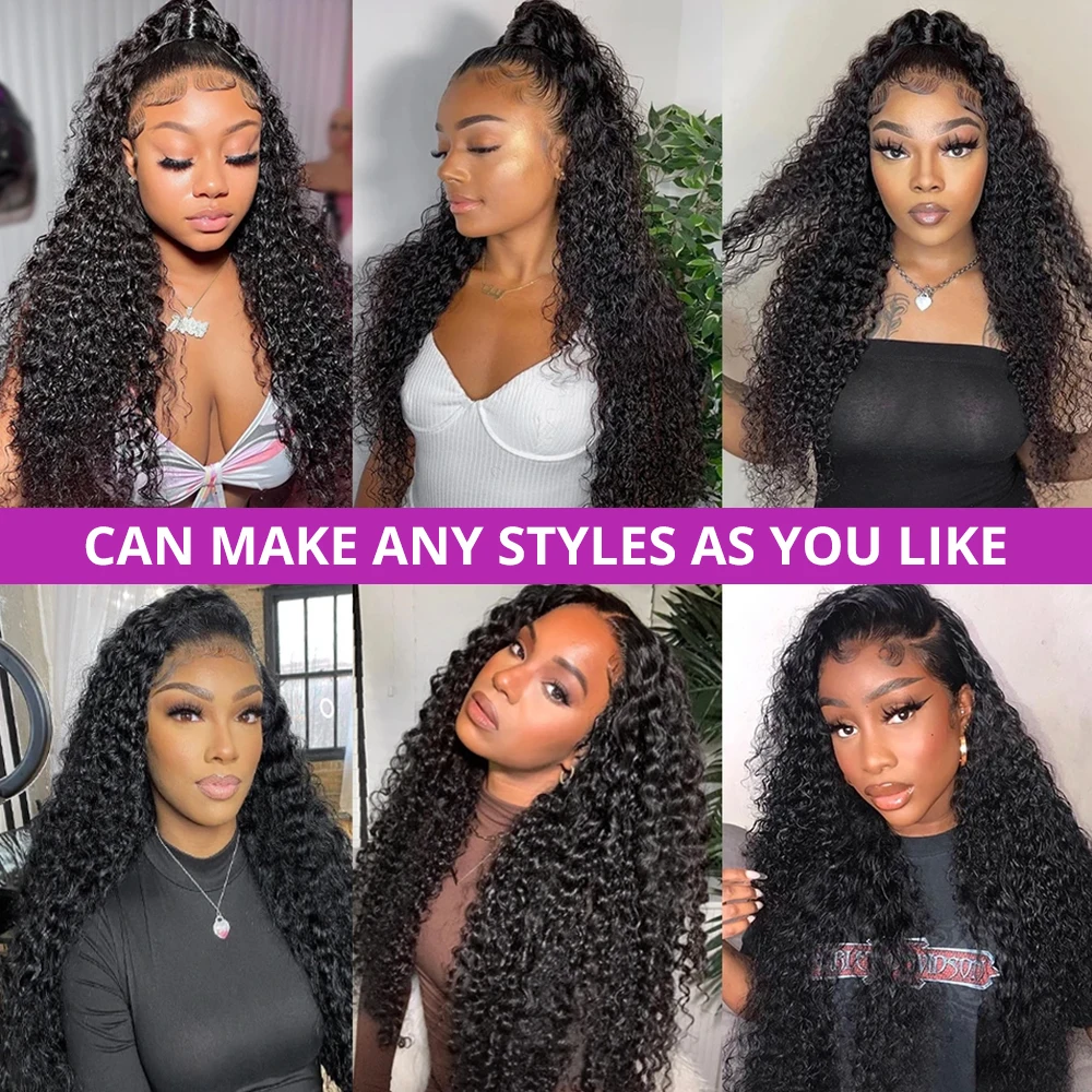 Water Wave Lace Front Wig 13x4 Lace Front Human Hair Wigs For Black Women Pre Plucked 30 34 Inch Hd Loose Deep Wave Frontal Wig