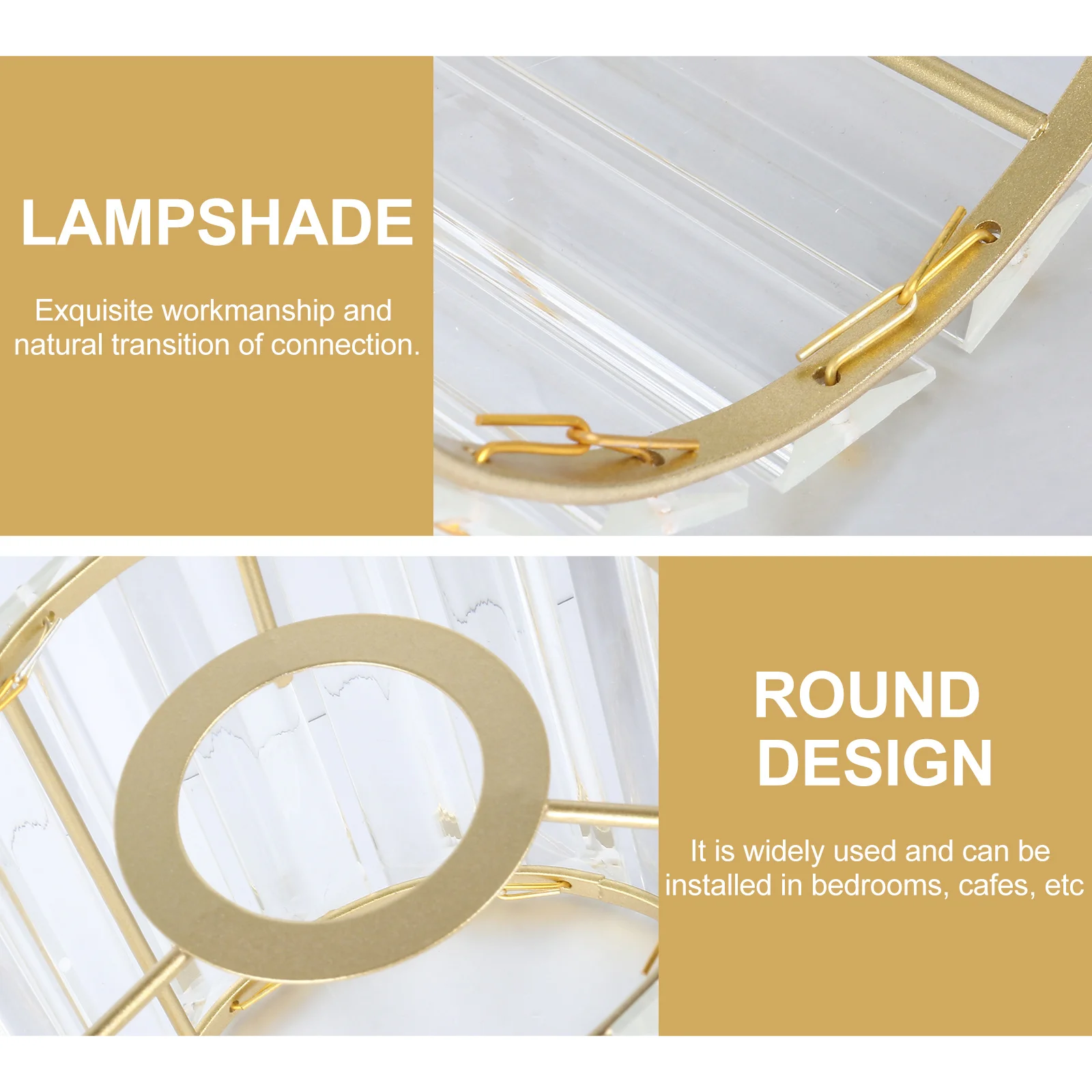 

Crystal Ceiling Lamp Shade European Style Dust Proof For Bedroom Living Room E27 Metal Art Light Cover Lampshade