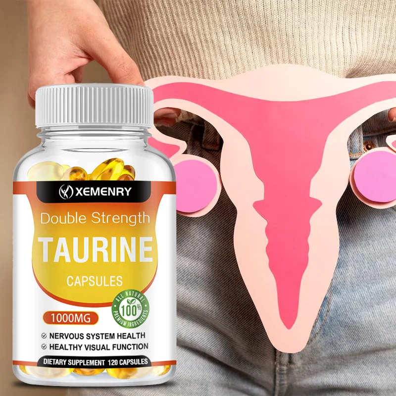 

Taurine Capsules - Antioxidant, Promotes Brain and Heart Health, Maintains Nervous System Health, Enhances Memory