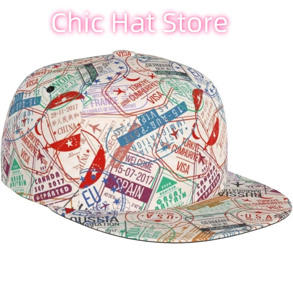 Adjustable Flat Bill Visor Snapback Hat for Men Women,Hip Hop Baseball Cap-Pride Rainbow