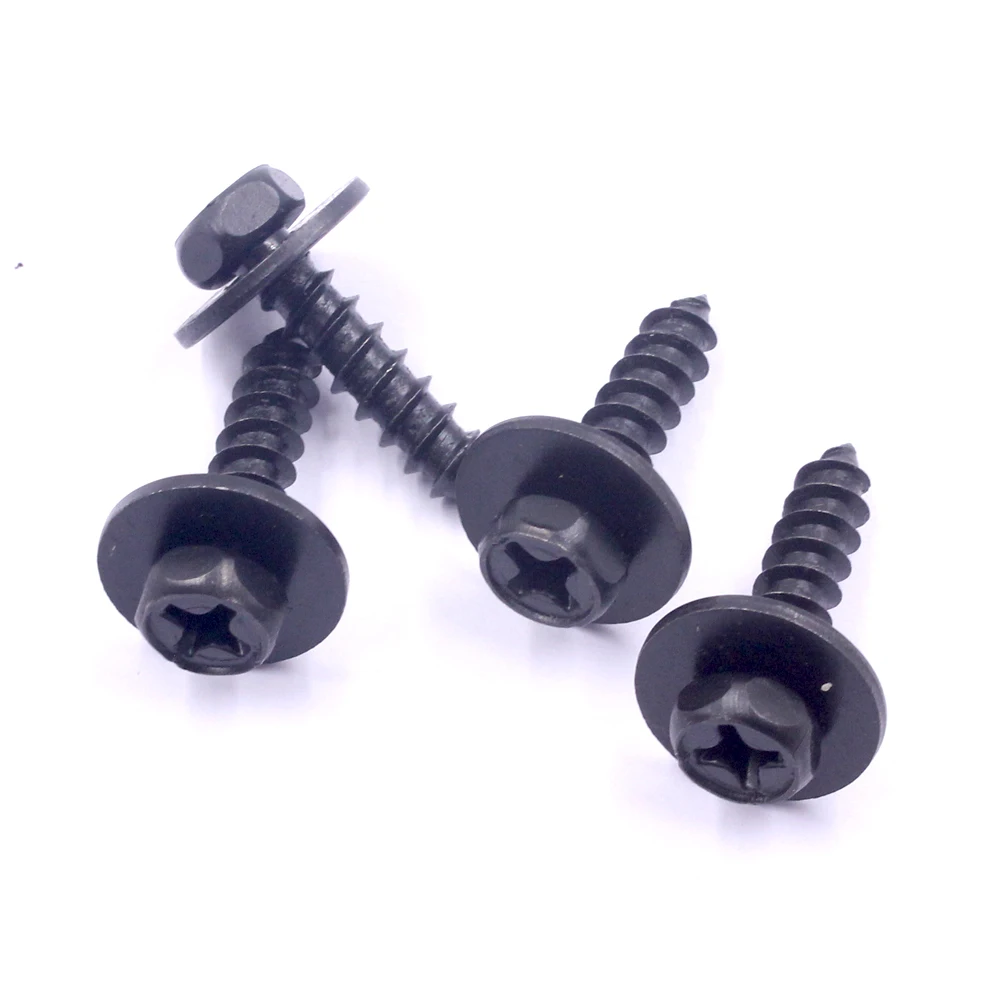 10x Cross self tapping Phillips Screws M6 Metal Rivet Fastener Fixed Auto Car Body Fender Screws