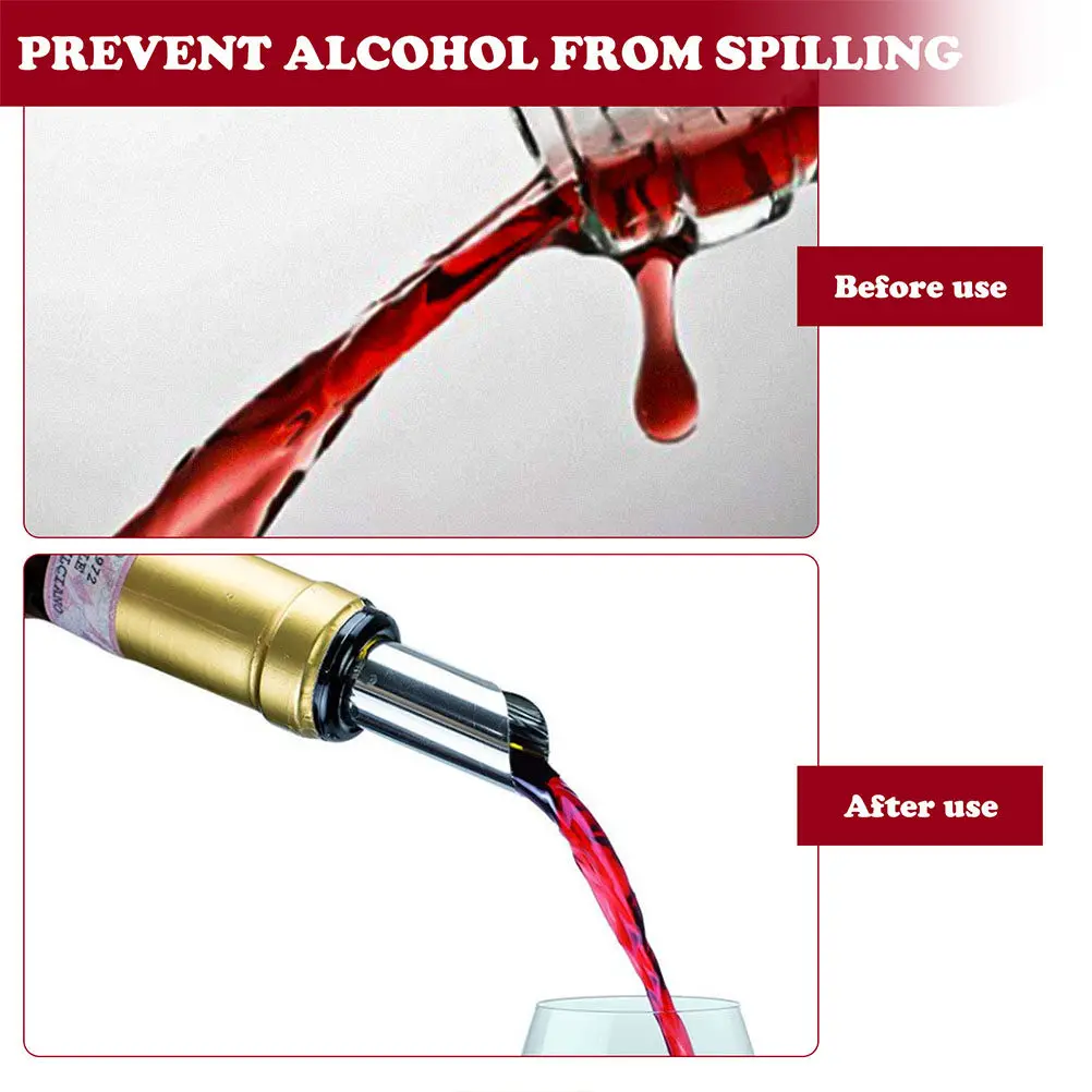 30Pcs Pet Wine Pouring Discs Stop Pour Spout Wine Bottle Pourer Accessories Silver Round Pour Disc