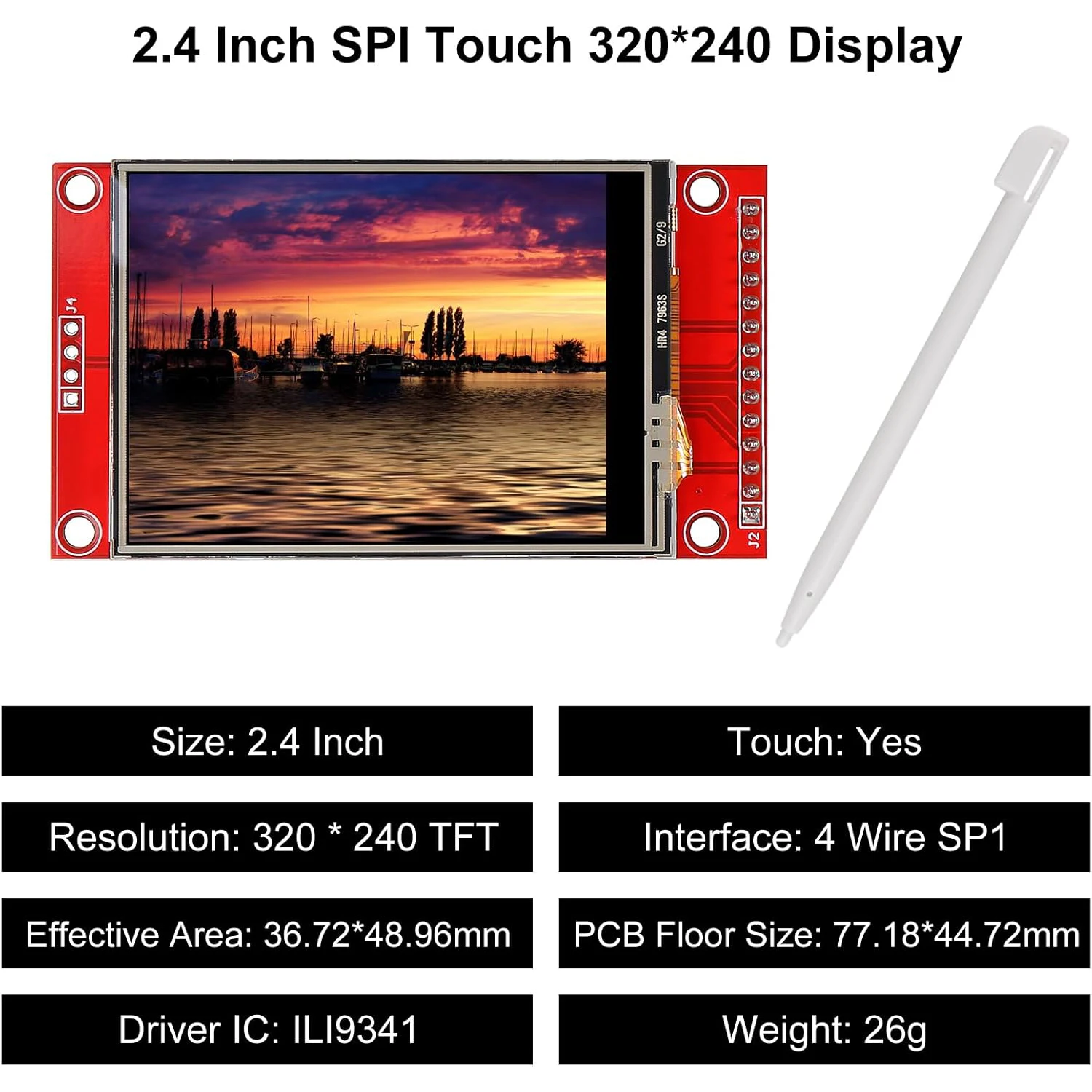2.8 بوصة TFT LCD شاشة تعمل باللمس درع وحدة عرض 320x240 SPI المسلسل ILI9341 مع/لا قلم لمس لاردوينو R3/Mega2560 #4