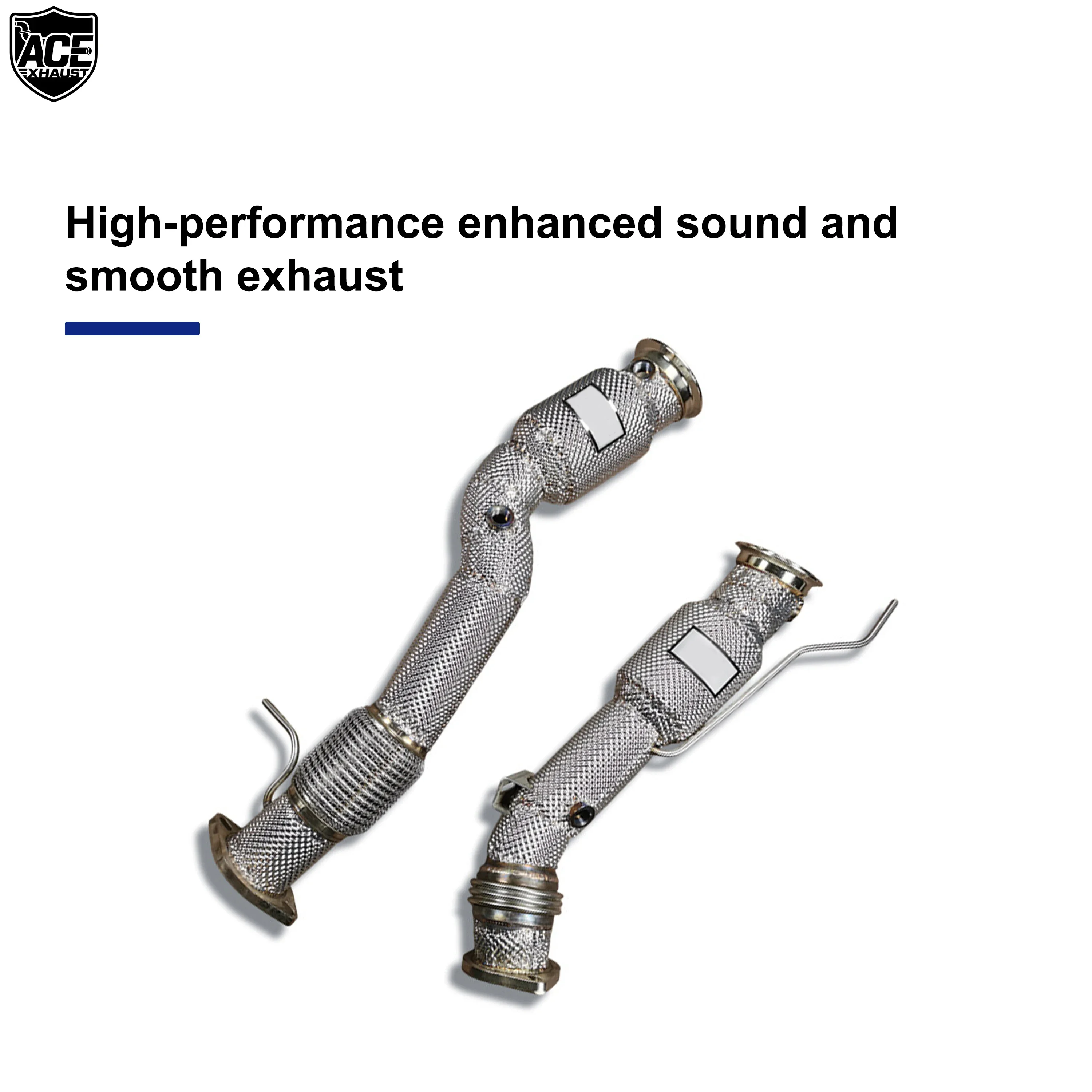 ACE Auspuff-Downpipe für BMW X3M F97 X4M F98 S58 3.0T Hochleistungs-Auspuffrohr mit Hitzeschild SUS304 Auspuffanlage mit OPF – Detail 8